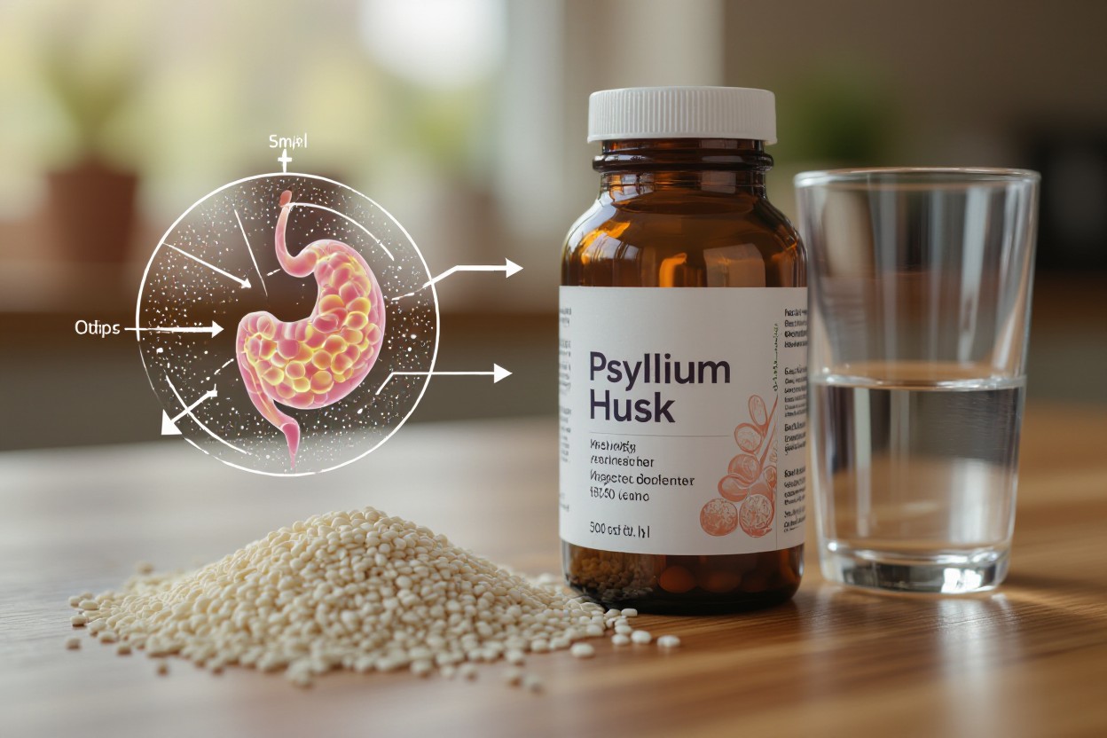 Útifű maghéj és emésztés